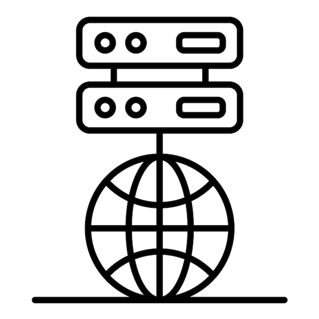 Ilustración de la línea de red de datos
