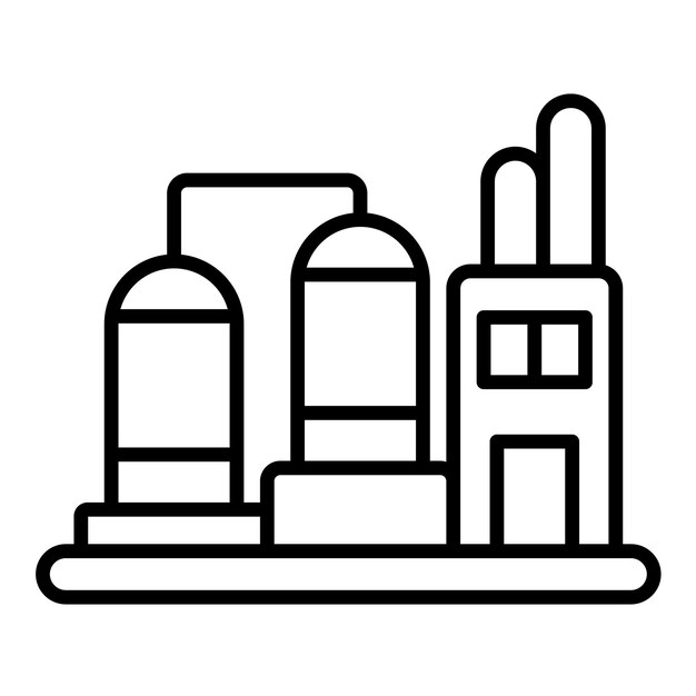 Ilustración de la línea de refinería