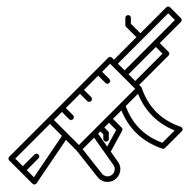 Ilustración de la línea de rifle de asalto