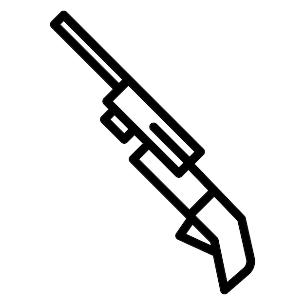 Ilustración de la línea de rifle del tirador designado