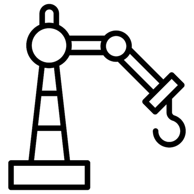 Ilustración de la línea de robots industriales