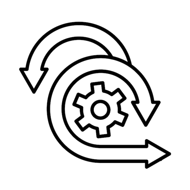 Ilustración de la línea de Scrum