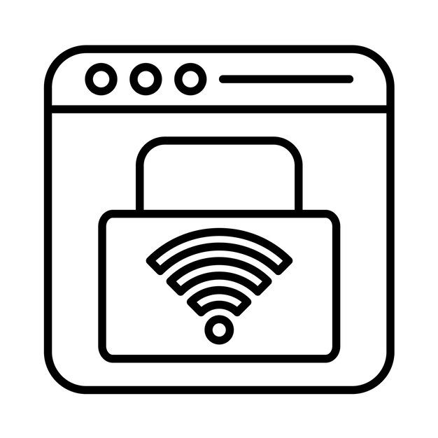 Ilustración de línea de seguridad inteligente
