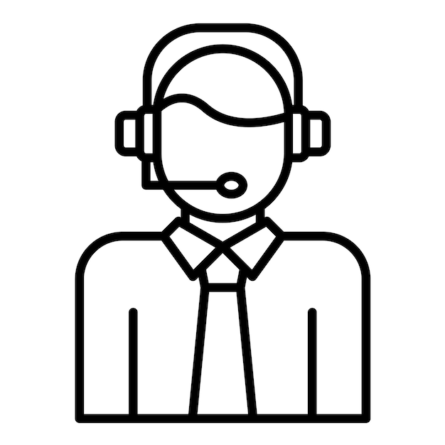 Ilustración de la línea de servicio al cliente