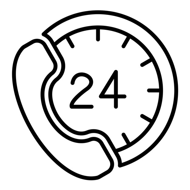 Ilustración de la línea de soporte de 24 horas