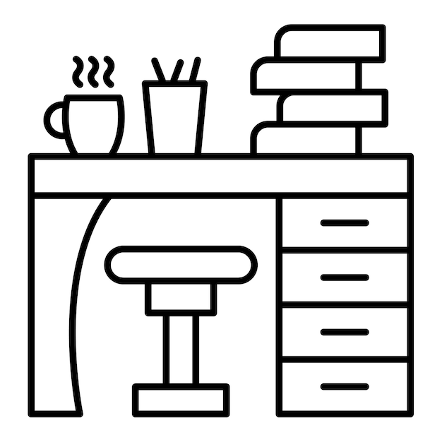 Ilustración de la línea de la tabla de estudio