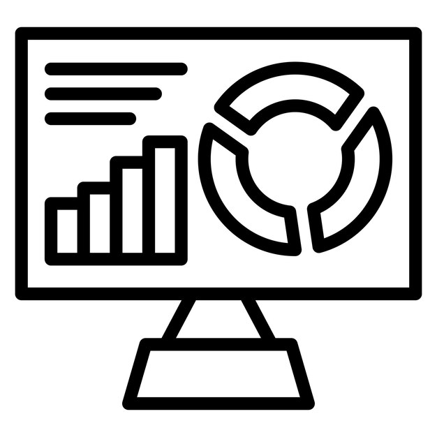 Ilustración de la línea del tablero de control del proyecto
