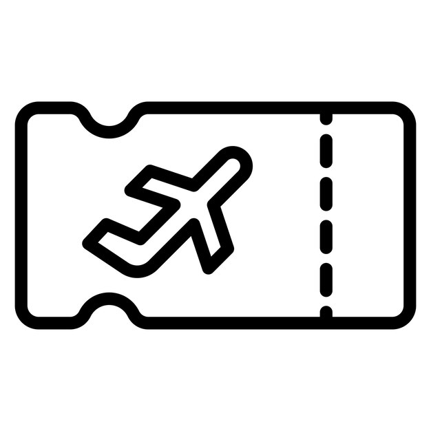 Ilustración de la línea de la tarjeta de embarque