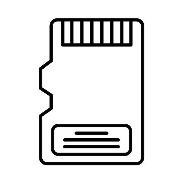 Ilustración de la línea de la tarjeta de memoria