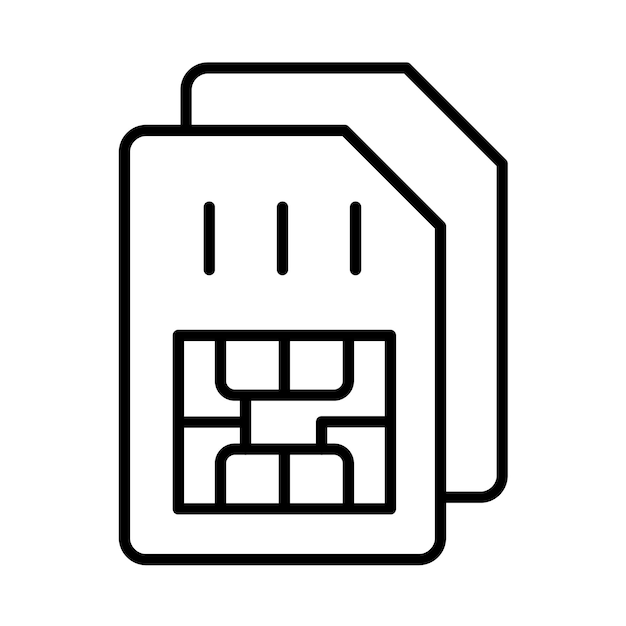 Ilustración de la línea de la tarjeta SIM