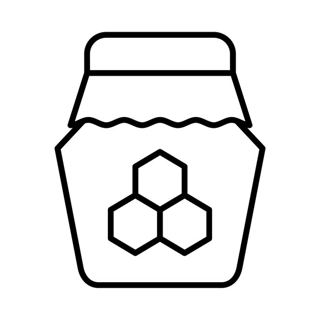 Ilustración de la línea del tarro de miel
