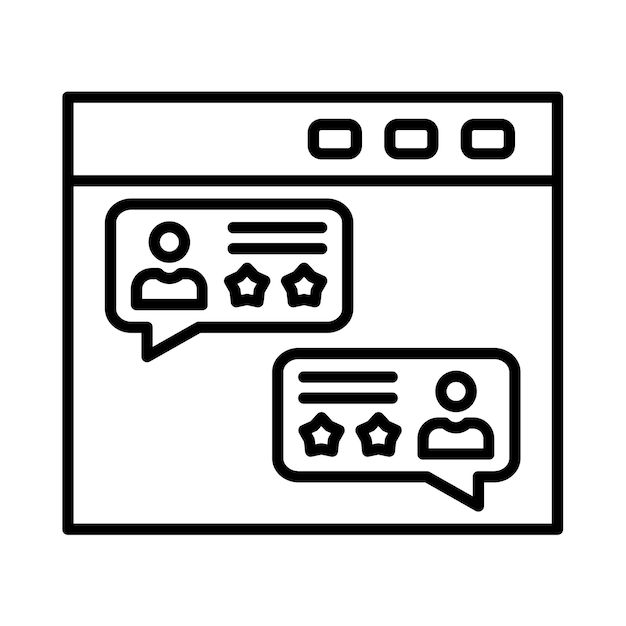 Ilustración de línea testimonial