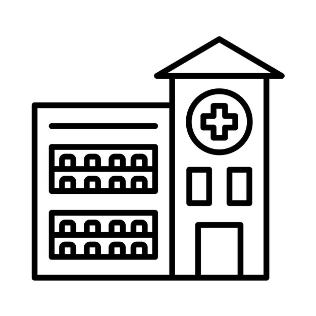 Ilustración de la línea de la tienda de medicamentos