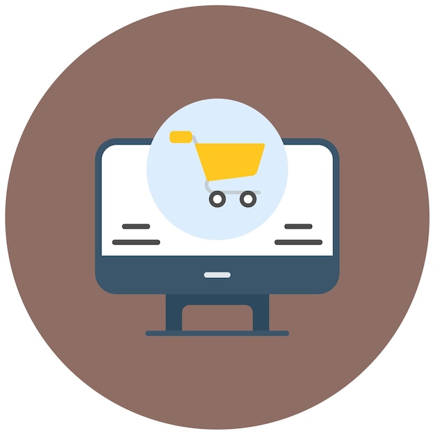 Ilustración de la línea de la tienda web