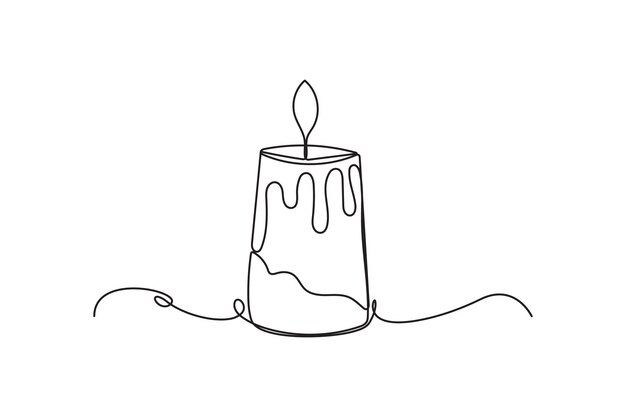 Ilustración de la línea de la vela