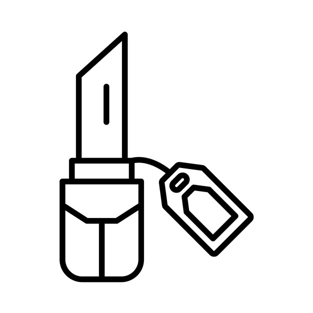 Ilustración de la línea de venta de lápiz labial