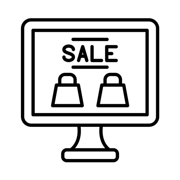 Ilustración de la línea de venta en línea