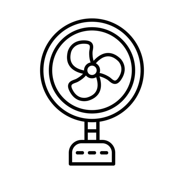 Ilustración de la línea del ventilador de pie