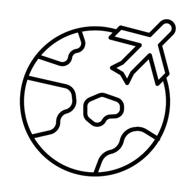 Ilustración de línea de viaje