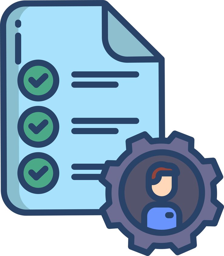 Vector ilustración lineal en color del proyecto