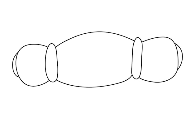 Ilustración lineal plana dibujada a mano vectorial