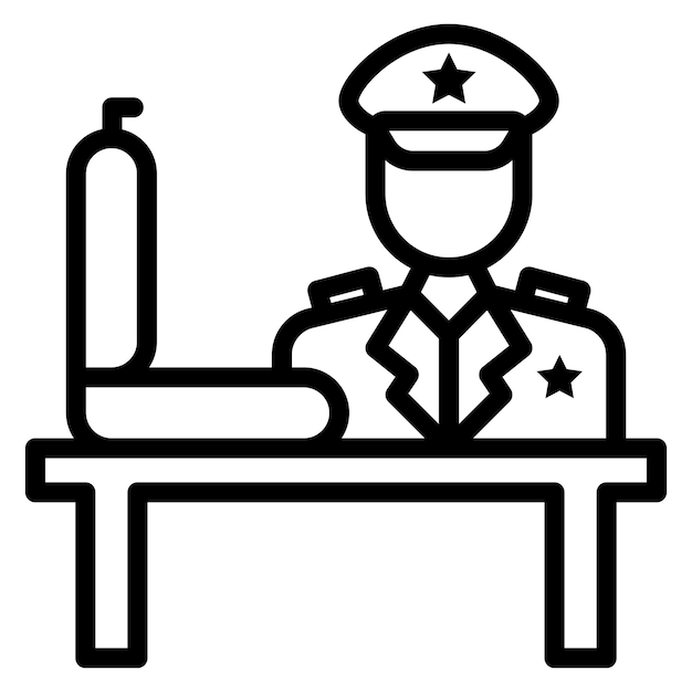 Ilustración de las líneas aduaneras