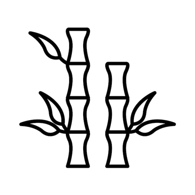 Ilustración de líneas de bambú