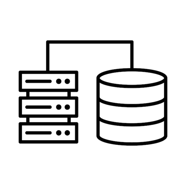 Ilustración de líneas de la base de datos