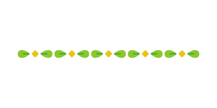 Vector ilustración de líneas de borde florales coloridas y lindas ornamento divisores de texto flechas florece