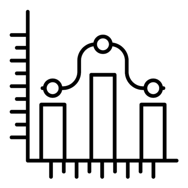 Vector ilustración de líneas de columnas agrupadas