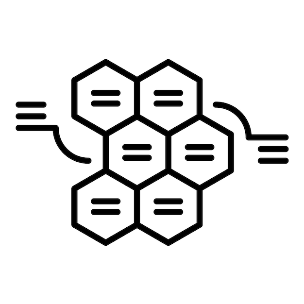 Ilustración de líneas de hexágonos alternados
