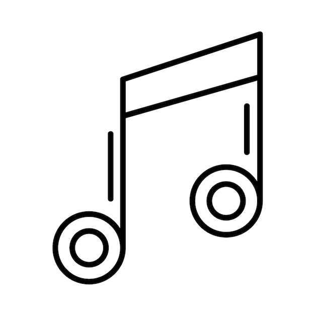 Ilustración de líneas de notas musicales