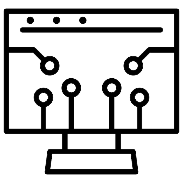 Ilustración de líneas de tecnología de la información
