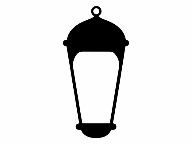 Ilustración de linterna en blanco y negro