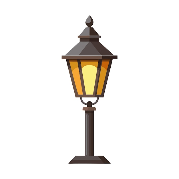 Ilustración de la linterna de la calle de la ciudad