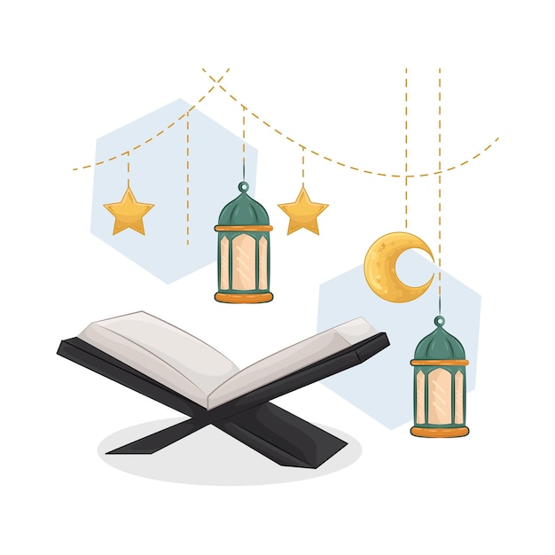 Ilustración de la linterna de Ramadán