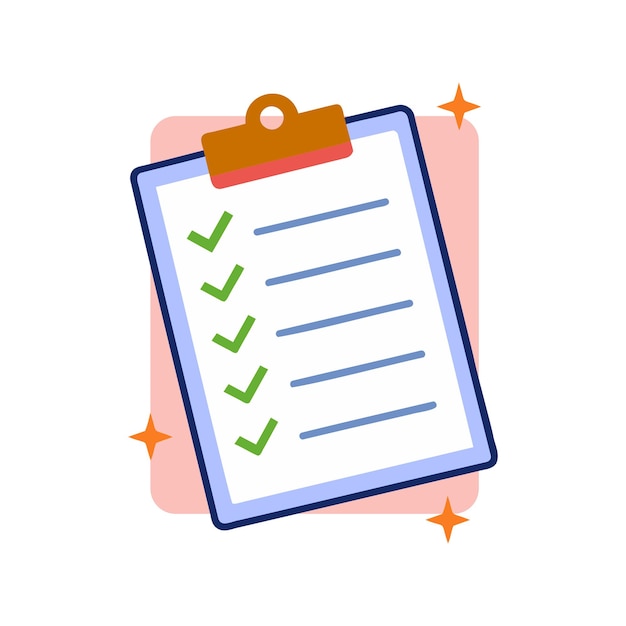 Ilustración de una lista de control eficaz para la productividad