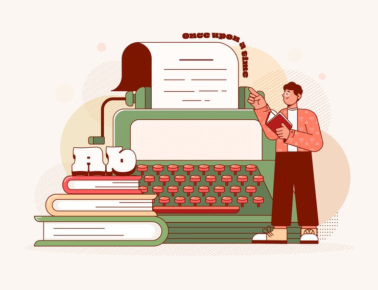 Vector ilustración de literatura de diseño plano dibujado a mano