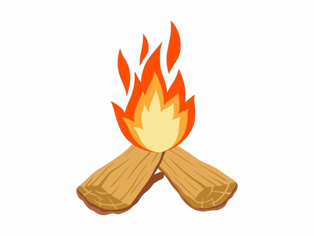 Ilustración de una llama ardiente