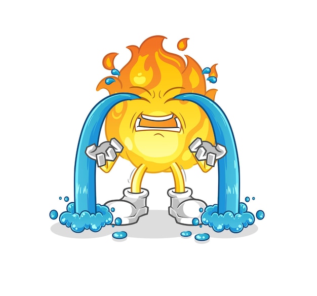 Ilustración de llanto de fuego. vector de personaje