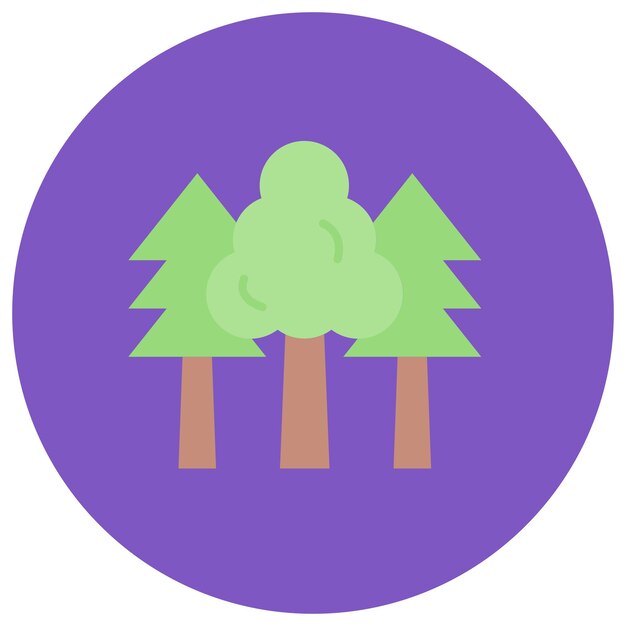 Ilustración de la llanura forestal