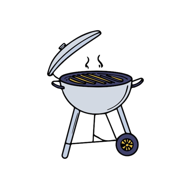 Ilustración llena de colores de bbq