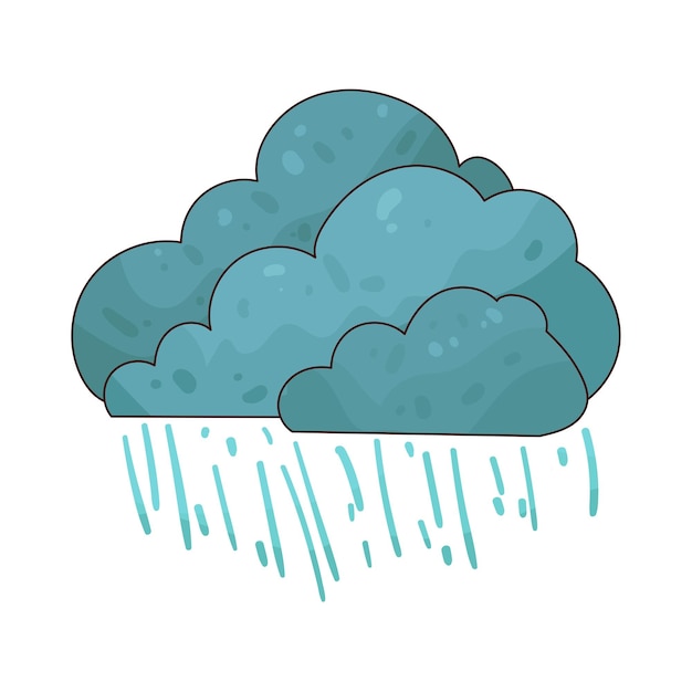 Ilustración de la lluvia
