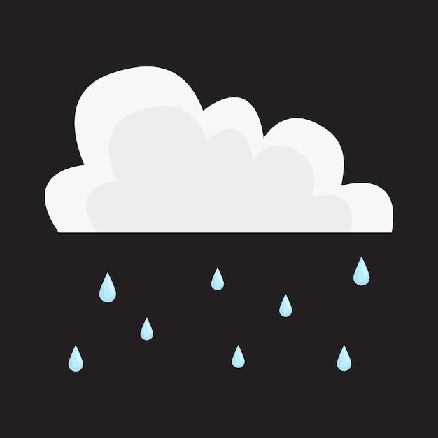 Vector ilustración, de, lluvia