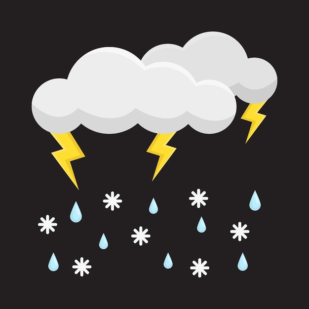 Vector ilustración, de, lluvia