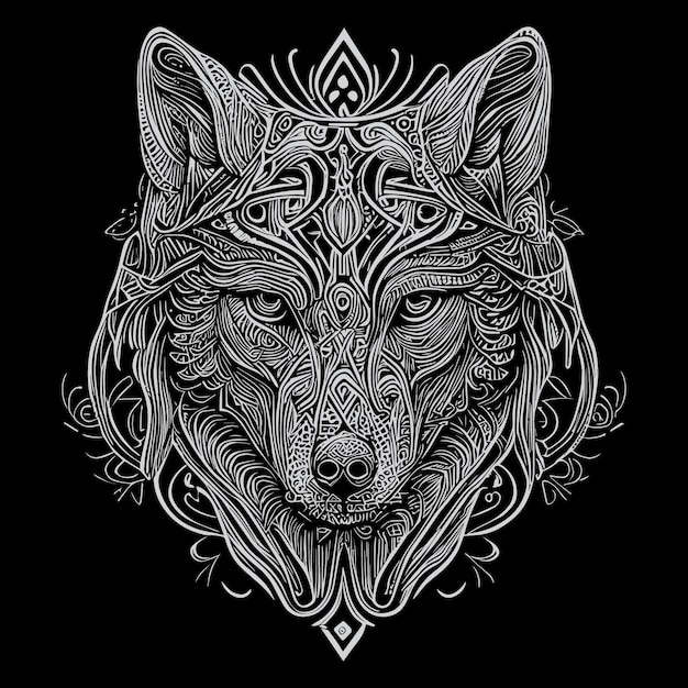 la ilustración del lobo captura la esencia de la majestuosa y feroz criatura