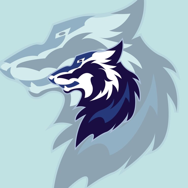 ilustración lobo logo esport diseño