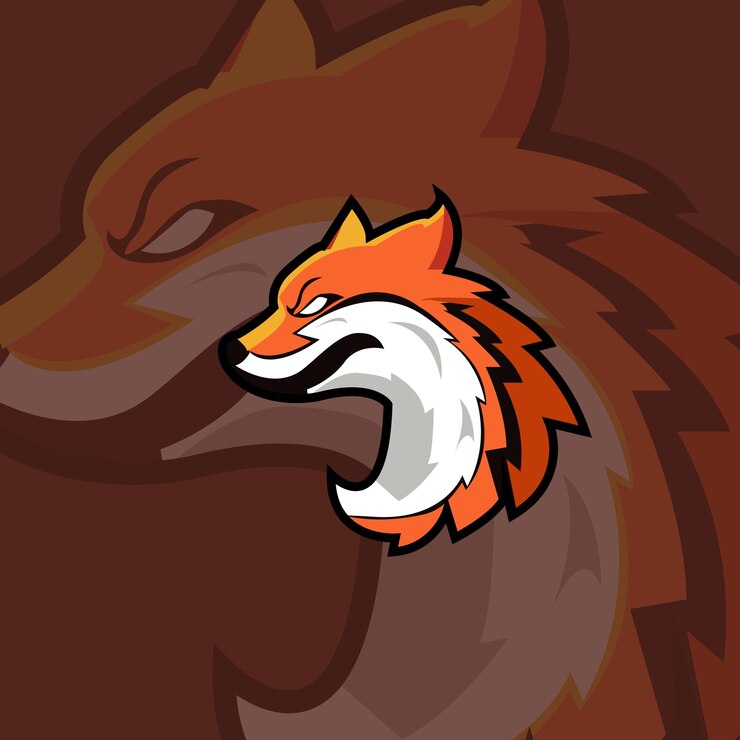 ilustración lobo logo esport vector