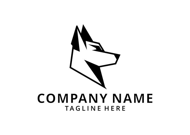 Ilustración Lobo Vintage Logo Vector