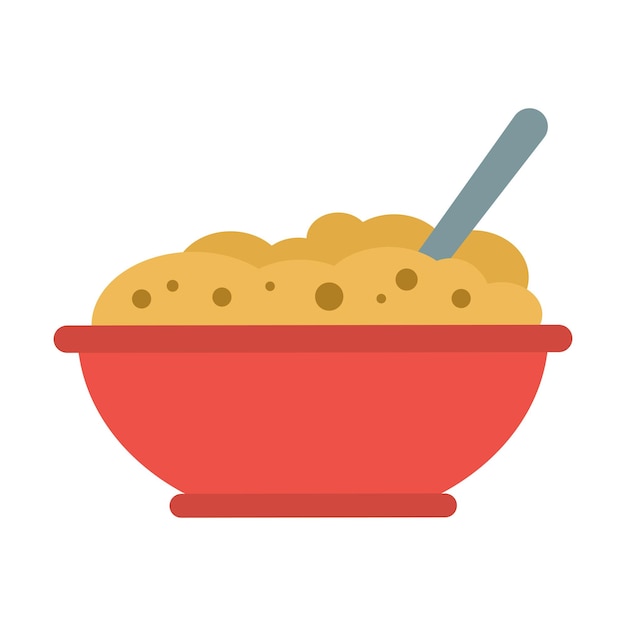 Ilustración locro plana y deliciosa aislada sobre un fondo blanco